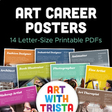 Art Careers Poster Set - 14 Colorful Art Classroom Decor Posters