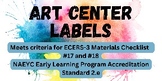 Art Center Labels/Ecers/NAEYC Accreditation