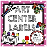 Cute Art Center / Maker's Space Labels (Pink Polka-Dot)