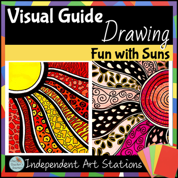 Preview of Art Center activity Visual Guide for fast finishers FUN with SUNS - DRAWING