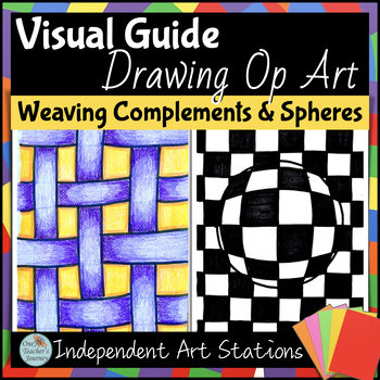 Preview of Art Center activity Visual Guide for fast finishers Op Art Set 2 - DRAWING