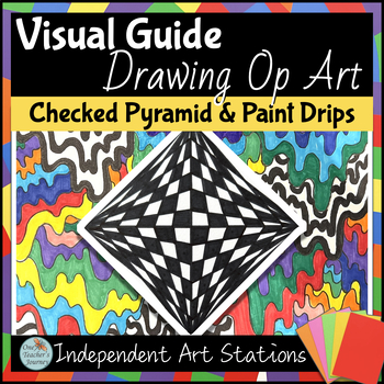 Preview of Art Center activity Visual Guide for fast finishers Op Art Set 3 - DRAWING