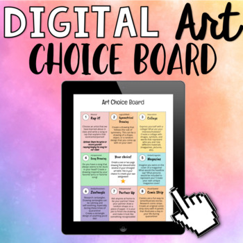 Preview of Digital Art Choice Board for Distance Learning