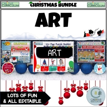 Preview of Art + Crafts Middle School Christmas Resources