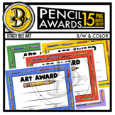 Art Class Awards: Pencil Award Certificate Set