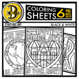 Art Class Coloring Sheets: Set #1 Printable