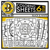 Art Class Coloring Sheets: Set #2: COLOR Printable