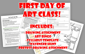 Preview of Art Class First Day Lesson Plan and Activities