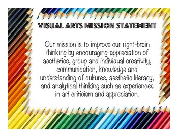 Preview of Art Class Mission Statement
