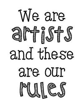 Art Class Rules Worksheets Teaching Resources Tpt - art class rules decal roblox