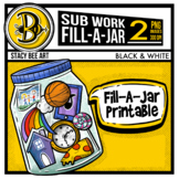 Art Class Sub Plans: Fill a Jar Printable