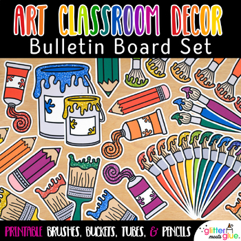 Preview of Art Classroom Decor Printables for Elementary Art Bulletin Board Displays