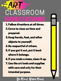 Art Classroom Expectations Poster 2