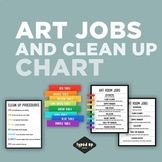 Art Classroom Jobs and Clean Up Procedures Charts | Rainbo