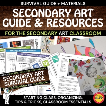 Preview of Art Classroom Management Survival Guide & Resources for Middle, High School Art