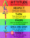 Art Classroom Rules Crayon Character Poster