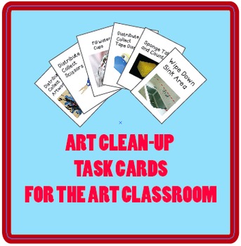Preview of Art Cleanup Task Cards for the Art Classroom