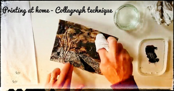 Preview of Art Resources on TPT. Collagraph Printing Video Lesson Tutorial