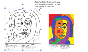 Preview of Art Color Theory Assessment, Instruction/Learning packet.  Created by Ms.McArt