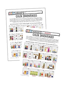 Preview of Art Color Theory Fun Guessing Game #1 Worksheet Graphic Design Bell Ringer Sub