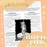 Art Criticism 4 Easy Steps Worksheet | Feldman Model