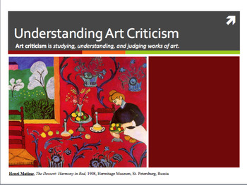 Preview of Art Criticism Powerpoint