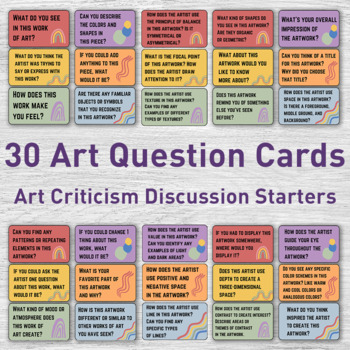 Preview of Art Criticism Question Cards