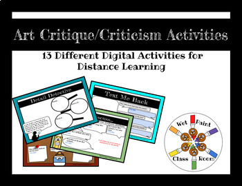 Preview of Art Critique/Criticism Activities for Distance Learning