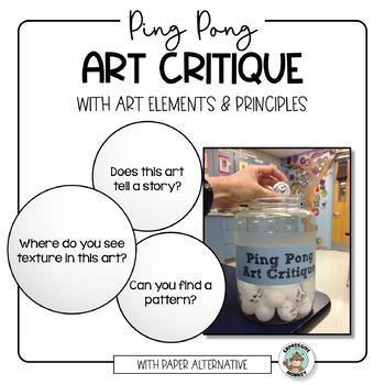 Preview of Art Critique with Ping Pong Balls • Easy Art Activity to Talk About Art