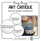 Art Critique with Ping Pong Balls • Easy Art Activity to T
