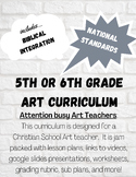Art Curriculum (5th or 6th grade) for Christian School