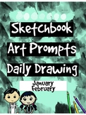 Art - Daily Drawing Sketchbook Journal Prompts JANUARY & FEBRUARY