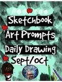 Art - Daily Drawing Sketchbook Journal Prompts SEPTEMBER &
