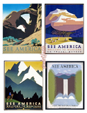 Art Deco 1930s, 28 High Resolution WPA Posters Instant Download