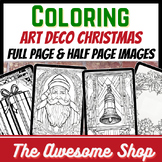 Art Deco Inspired Christmas Coloring Pages