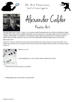 Preview of Art Detective - Alexander Calder, Kinetic Art