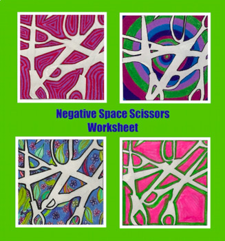 Preview of Negative Space Drawing Worksheet Early Finisher Art Middle or High School Art