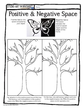 simple positive negative drawing