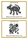 Art Drawings of Aztec Tribal Animals Picture Set | Ancient