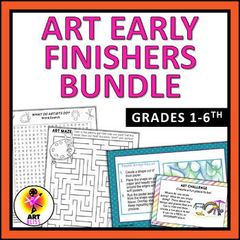 Preview of Art Early Finishers - mazes, word searches, idea & task cards & matching games