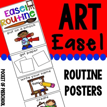 Preview of Art Easel Routine for Preschool, Pre-K, and Kindergarten