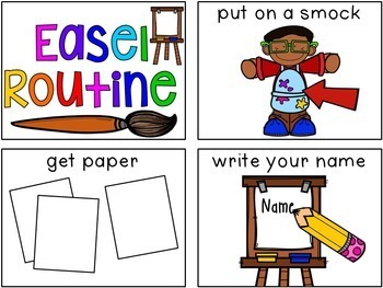 Art Easel Routine for Preschool, Pre-K, and Kindergarten