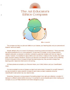 Preview of Art Educator's Ethics Compass - Printable Guide