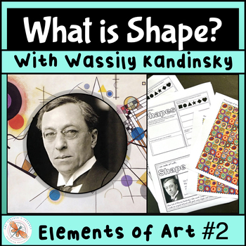 Preview of Art Element of SHAPE Review no2 with a Kandinsky art project for 2nd - 4th grade