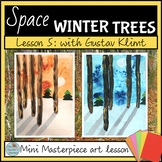 Art Element of SPACE Klimt Winter Trees one day art projec