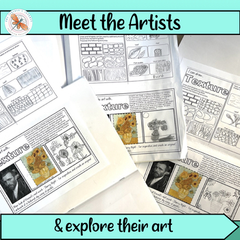 Art Element of TEXTURE Review no3 with a Van Gogh art project 2nd - 4th ...