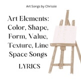 Art Elements-Color, Shape, Form, Line, Texture, Value, Spa