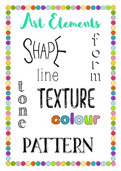 Art Elements Poster by Creative Classroom Collection | TpT