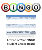 Art End of Year BINGO Project Page