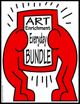 Preview of Art Enrichment Everyday BUNDLE Activity Coloring Pages